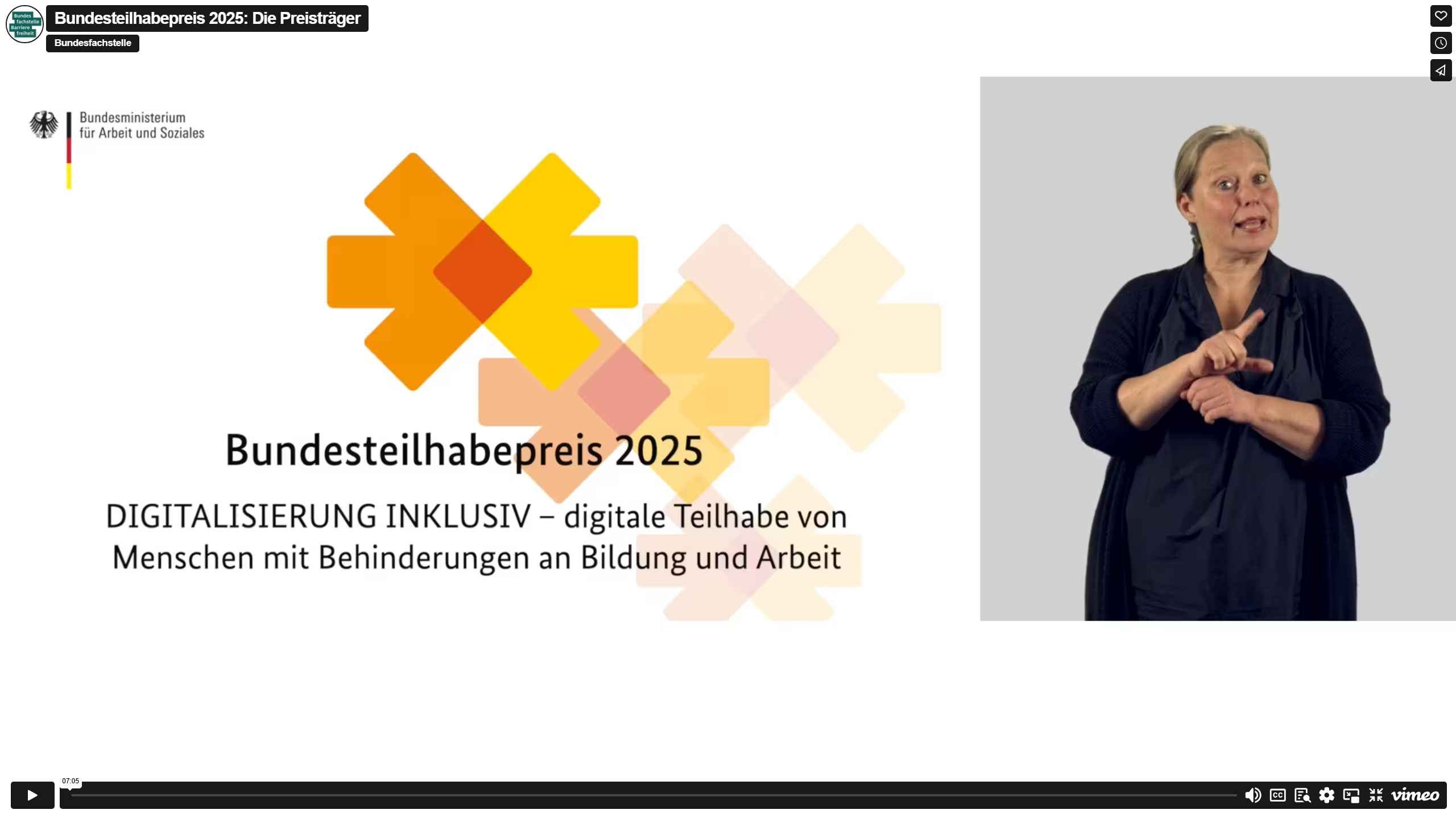 zum Video Preisträger Bundesteilhabepreis 2025