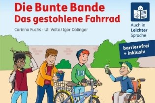 Ausschnitt des Buch-Titelbilds "Die Bunte Bande – Das gestohlene Fahrrad" - Foto: Aktion Mensch/Carlsen Verlag