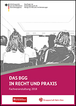 Titelbild der Broschüre "Das BGG in Recht und Praxis". Foto: Bundesfachstelle Barrierefreiheit/Schlichtungsstelle BGG